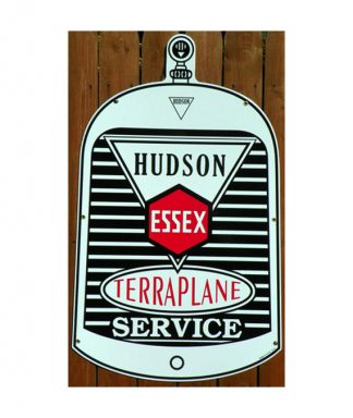 1920s-30s-STYLE-HUDSON-ESSEX-TERRAPLANE-SERVICE-RADIATOR-SHAPED-PORCELAIN-DEALERSHIP-SIGN