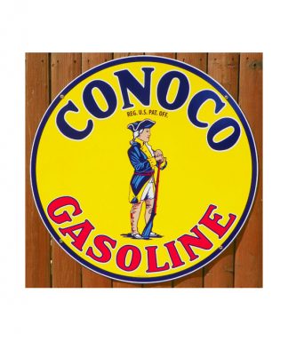 1930s-CONOCO-MINUTE-MAN-GASOLINE-PORCELAIN-SIGN